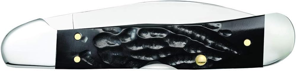 CASE XX WR Pocket Knife Copperlock Rough Black Synthetic Jig Item #18233 - (61549Lw SS) - Length Closed: 4 1/4 Inches