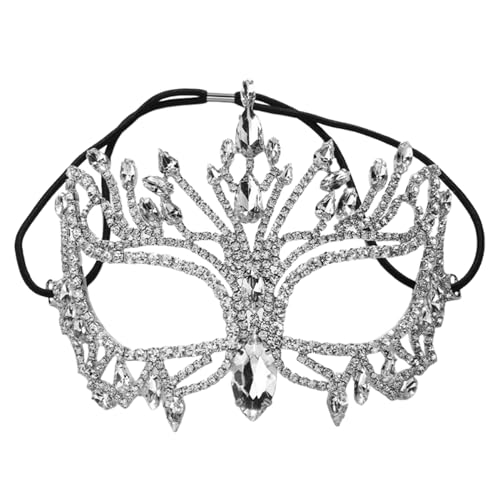 Masque de déguisement de reine argenté à offrir pour un mariage