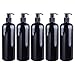 Solustre 5 Stücke Pumpflasche Pumpspender Nachfüllbar Pumpseifenspender 500ml Duschgel Pumpe Gelspender Hygiene Reinigung Flüssigkeiten Flasche für Küche Bad Außen Schwarz