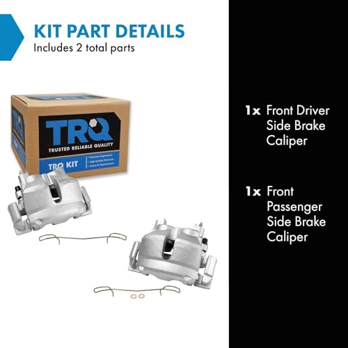 Image of TRQ Front Brake Caliper Set Compatible with 1999-2002 Jeep Grand Cherokee