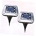 KONTONTY 2Pcs Solar Lamp LED Buried Lights for Outdoor Garden Durable LED Lighting Tool for Pathway and Landscape Illumination