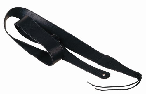 Levy's Leathers 2" Wide Genuine Garment Leather Guitar Strap with Tri-Glide Adjustment, Black (M7GG-BLK)