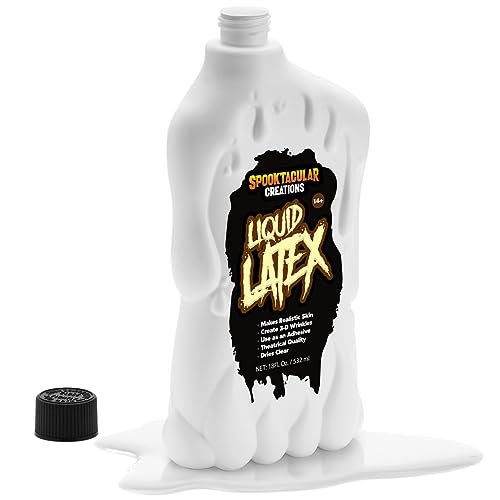 Spooktacular Creations 18 oz Halloween Liquid Latex, Fake Blood Liquid Latex, Stage Blood Gallon for Halloween Costume, Zombie Makeup & Dress Up