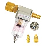 Wasserabscheider Druckluft 1/4 Zoll, LYTGTOP Druckluftfilter Wasserabscheider Ölabscheider mit Deutscher Schnellkupplung für Kompressor Filter, Druckluft Filter
