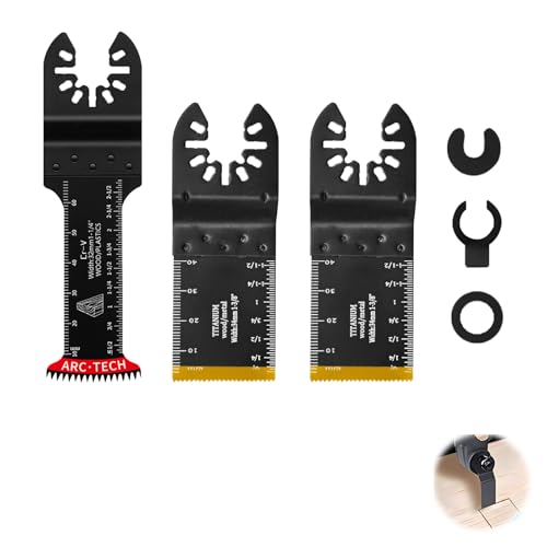 3Pcs Lames de Scie Oscillantes, Lame Outil Multifonction Tool Accessories Outil Multifonction Lame De Scie Universelle Scie Oscillante pour Le Métal Les Clous en Bois La Coupe de Vis Le Plastique