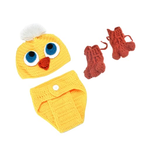 Artibetter 3 Peças Adereços De Malha Para Recém-Nascidos De Foto De Bebê De Malha Adereços De Fotogr