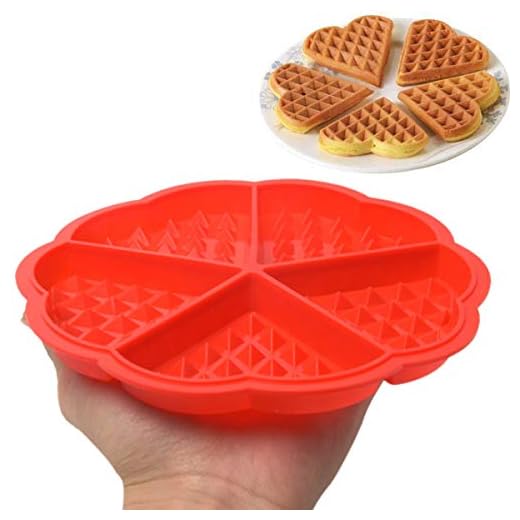 Forma de Silicone para Waffles Formato Coração
