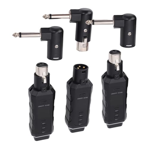 Transmisor y receptor inalámbricos para micrófono, micrófono dinámico y de condensador, batería recargable para mezclador XLR, guitarra eléctrica y bajo (1 transmisor + 1 receptor) miniatura 4