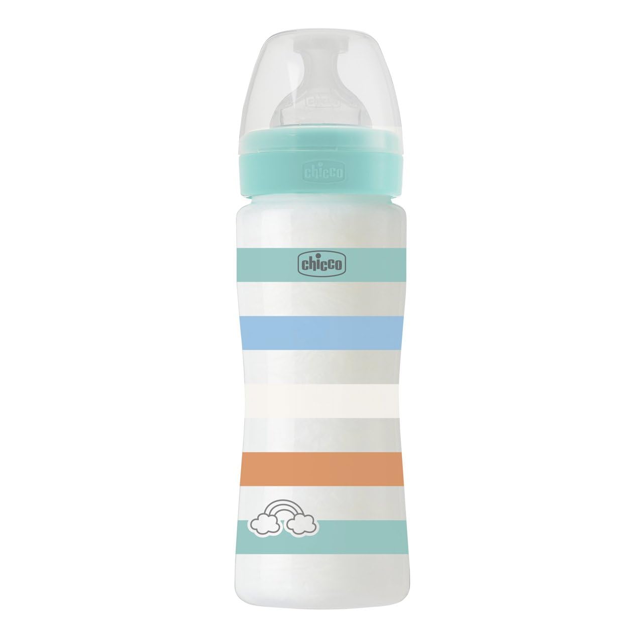 Fast Flow Bottle with Physio Teat in Soft Silicone and Soft Sense Finish, Anti-Colic, Reduces Regurgitation and Irritability, Plastic Bottle 330 ml, 4 Months+, Child