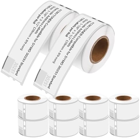 10 Rolls Dymo-Compatible Address Labels - 130 Labels/Roll For LabelWriter 450, 4XL & Rollo Printers