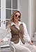 DRAHANCE Womens Herringbone Tweed Waistcoat Lapel Sleeveless Blazers V Neck Work Office Suit Vests Khaki