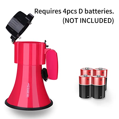 Mgrolx 30W Megaphone Bullhorn | Loud Speaker With 6 Different Sound Effects | Built-In Bluetooth Mode, Siren And Recording | Voice Changer Function For Outdoor Sports, Kids, Cheer(Pink) #TOP4