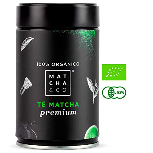 Matcha & CO tè Verde Matcha Premium Biologico in Polvere (80 g) | Polvere di tè Verde dal Giappone | tè Matcha di Grado cerimoniale BIO