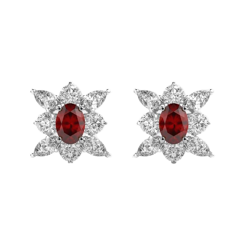 Clous d'oreilles en argent 925 et aigue-marine mixed cut plaqués or durables