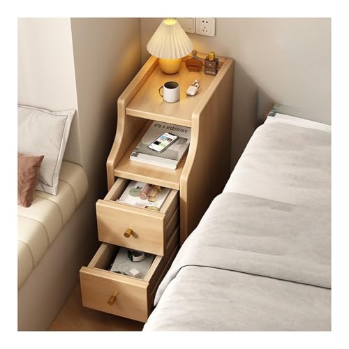 Table de chevet fine bois blanc meuble rangement salon chambre 30 cm