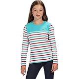 Regatta Unisex Kinder Calamity Coolweave Cotton Striped Jersey Top, Ceramic, Size 15-16