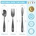 12 Piece Stainless Steel Kids Silverware Set - Child and Toddler Safe Flatware - Kids Utensil Set - Metal Kids Cutlery Set Includes 4 Small Kids Spoons, 4 Forks & 4 Knives