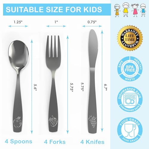 15 Piece Kids Silverware Set