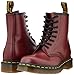 Dr. Martens Unisex 1460 Smooth Leather 8 Eye Boot, Cherry Red, 10 Women/9 Men