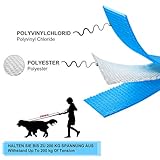 Toozey Wasserdicht Schleppleine für Hunde, 5m/10m/15m/20m - Robuste & Reißfeste Hundeleine mit Handschlaufe und Karabiner, Wetterfest Trainingsleine für Große bis Kleine Hunde, Blau
