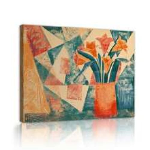 Toile murale colorée pour raviver un mur vide : fleurs sauvages aquarelle salon 80x120