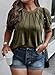 Eytino Women's Plus Size Tops Summer Lace Short Sleeve Round Neck Loose Casual Tunic Tee Shirt,4X Moss Green