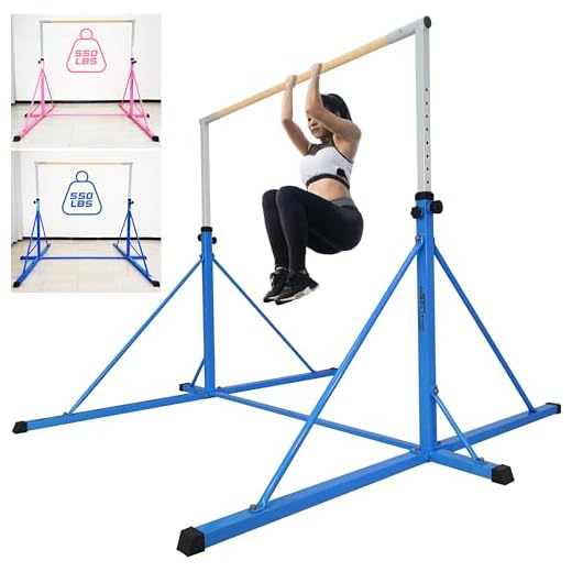 Seliyoo senior gymnastic bar 6FT in width,7.2 FT base length ,height adjustable from 49.2" to 68.9" with super big extension bars,gymnastic horizontal bar for adults with limited 550 LBS