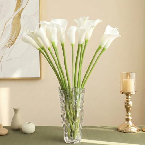 Norme Calla Lily 27 inch long stem white artificial flowers