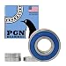 PGN 6204-2RS - C3 Clearance - Rubber Double Sealed Ball Bearing - 20x47x14 - Chrome Steel - Lubricated (4 PCS)