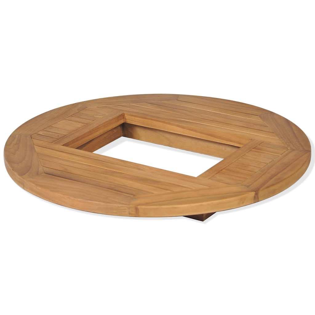 vidaXL Teak Bierkastentisch Bierkisten Tischaufsatz Stehtisch Bartisch Bistrotisch Holztischplatte Tischplatte Balkon Garten 70cm Braun