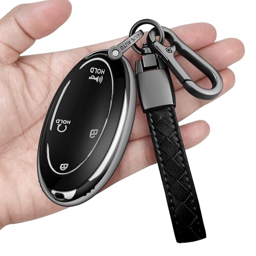 Sindeda Key Fob Cover with Keychain Soft Full Protection Key Shell Key Case Compatible with Hyundai 2023 2024 2025 Ioniq 6 Grandeur GN7 KONA Smart Key (Silver, 7 Buttons) by Sindeda - Used condition - US$12.02