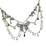 RGYBAO Joyería de moda para el vientre con brillantes diamantes de imitación de circonita, dije de mariposa, perfecto para ombligueras, faldas, aspecto elegante, joyería de mariposa para el vientre