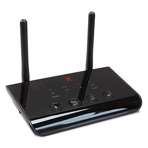 FeinTech ABT00102 Bluetooth 5.0 Audio Sender Empfänger aptX HD Low Latency Toslink SPDIF Bypass Konverter, schwarz