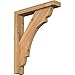Ekena Millwork BKT0402X18X22OLY05SWR Olympic Block Offset Brace, 18"D x 22"H Rustic Wood Bracket, 3 1/2" W Western Red Cedar (Smooth)