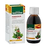 SANTIVERI - Ferroxir Forte, Complemento Alimenticio a Base de Hierro, Vitaminas C, D, del Grupo B y Ácido Fólico, Ayuda con el Cansancio, la Fatiga y el Sistema Inmunitario - 240 ml