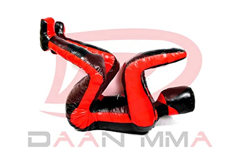 Daan Mma Grappling Dummy Ideal For Brazilian Jiu-Jitsu, Wrestling, Mma, And Martial Arts Brazilian Jiu Jitsu Submission Self Defense Training Vinyl Dummy 180Cm Unfilled (Red) #TOP4