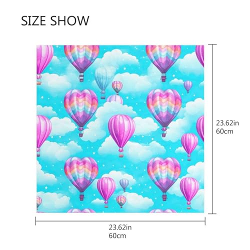 Hot Air Balloon Silk Scarf Women's Fashion Square Satin Headscarf Neck Scarf Head Hair Wraps 23.6 Inches2