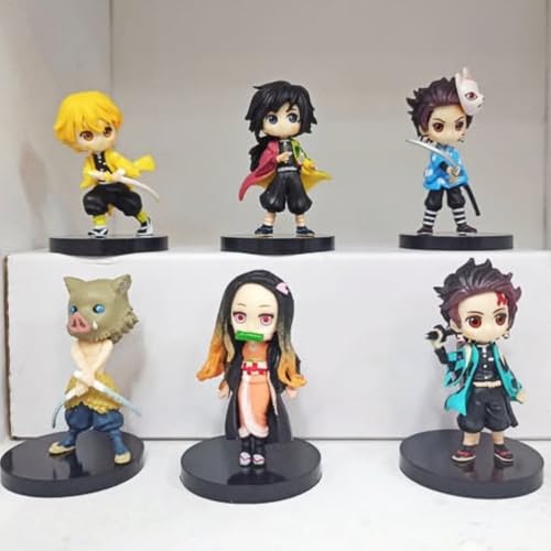 Image of FUNFOB Action FigureSet of 6 Height-7.5cm Collectible for Anime Fans PVC Multicolour | Warrior BSC