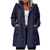 Spring Light Rain Jackets for Women Long Sleeve...