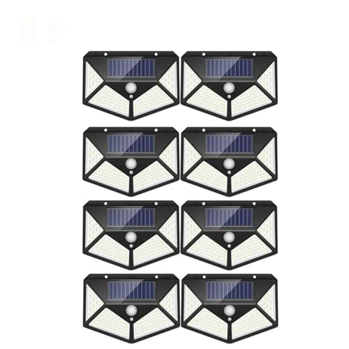 Luz de calle solar pared exterior foco LED con sensor de movimiento pack de 8 piezas
