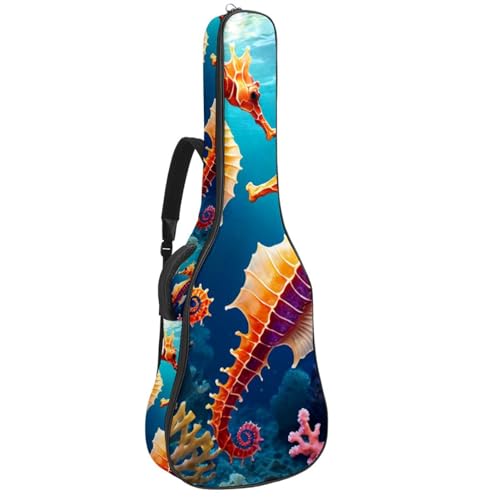 Sac de transport guitare acoustique étanche avec compartiment accessoires et multipoches