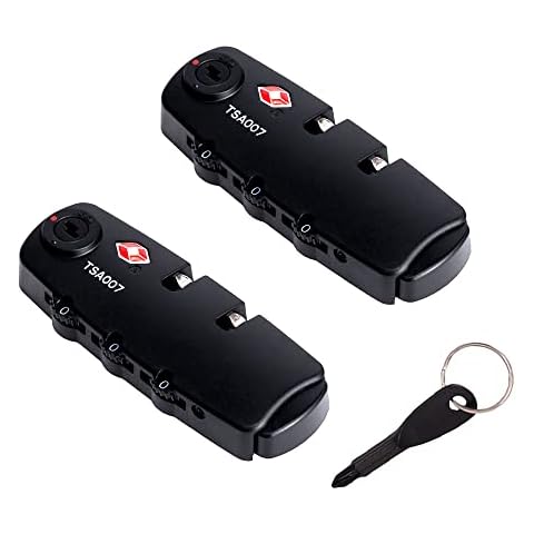 (2 Pieces) lizipai(Customs Locks) Combination Lock TSA Customs Lock Fixed Luggage Lock, Backpack Lock Cover