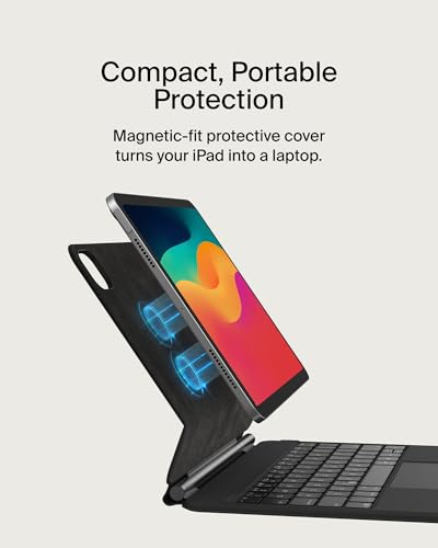 Image of Belkin Pro Keyboard Case w /Magnetic Stand, Backlit Bluetooth Keyboard, Multi-Gesture Controls, Magnetic Apple Pencil Storage Compatibility, & Multimedia Keys for iPad Pro 11 inch (M4 /M5) - Black