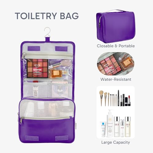 Image of ALL INCLUDED 10 Set Durable Packing Cubes for Suitcases,OlarHike Essentials for Travel, UPGRADED Anti-Tear Stitching, NEW Improved Luggage Packing Organizers for Travel Accessories (Purple)