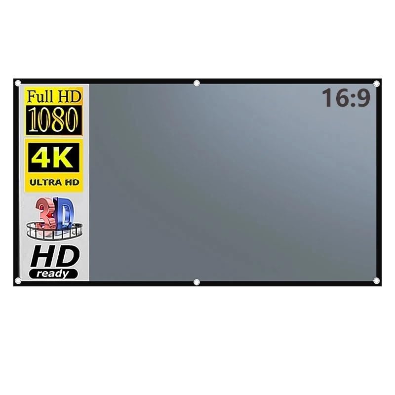Pantalla de proyector exterior e interior gris 16:9 para noches de cine en familia 3