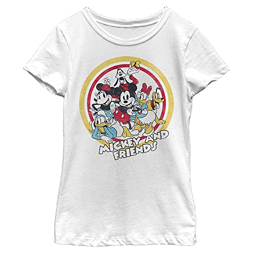 T-shirt Disney coton fille XL vêtement blanc motif graphique col rond régulier