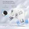 WeChip [No Drift] GuliKit KK3 Max Bluetooth Controller, Kingkong 3 Max Wireless Controller for Switch/Switch OLED, Hall Effect Joystick/Triggers, Maglev/Rotor/HD Vibration, Hyperlink Adapter (White)