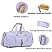 BLUBOON Weekender Overnight Duffel Bag with Shoes Compartment for Women Men Canvas Weekend Travel Tote Carry On Bag (Purple)