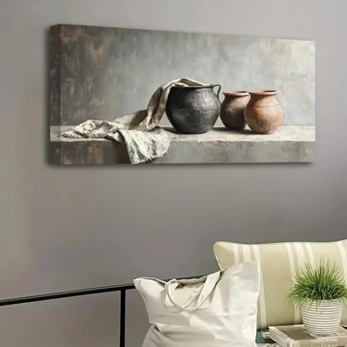 Impression d'art vintage de cuisine campagne affiche grand format 90x180 cm