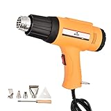 Fkstyle【1800Wハイパワー・豪華付属品】ヒートガン ホットガン 2段階強弱調節 600℃ 4種ノズル スクレーパー付 熱処理 塗装 剥離 乾燥 DIY ホットエアガン プロ用 家庭用 日本語説明書付き